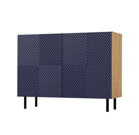 Komoda KARIS 2D-K, Artisan dub/modrá