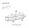 TV komoda VIGO 140, biela / biely lesk