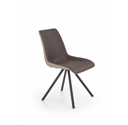 Jedálenská stolička K394, hnedá/béžová