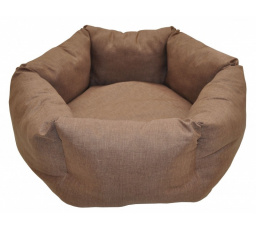 Šesťhranná posteľ AXIN - hnedá melírovaná