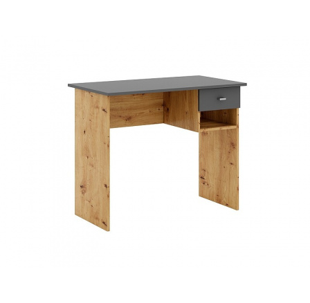 Písací stôl B-011, dub artisan/antracit