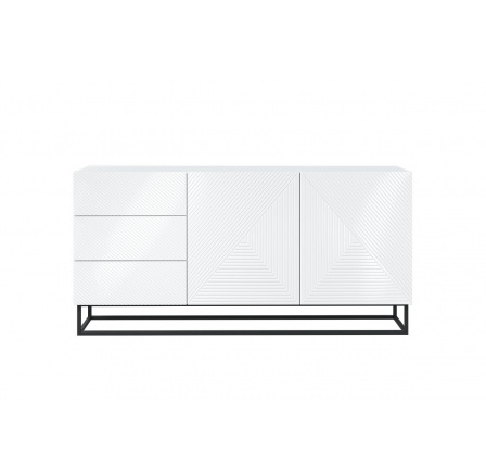 Komoda Asha 167, lesklá biela