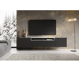 Závesná TV skrinka NOEMI Čierna+Biela