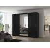 Posuvná skriňa so zrkadlom DENIS 250 Čierna+Čierna