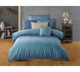 Obliečky francúzske bavlna 200x200,70x90 Guru blue
