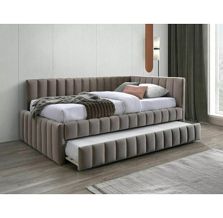 Posteľ s prístelkou ALFIE VELVET, Béžový Bluvel 40 Posteľ s prístelkou ALFIE VELVET, Béžový Bluvel 40