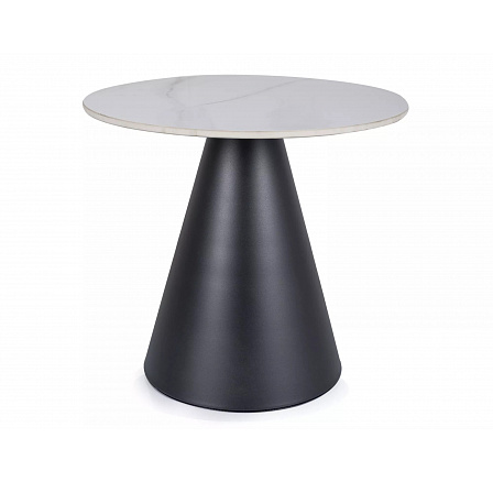 Konferenčný stôl HILL, Efekt bieleho mramoru/Čierny mat