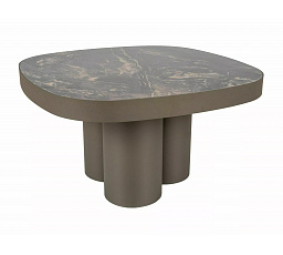 STOLÍK STELLA B CERAMIC ČIERNY VULCANO / MEDENÝ 75X75