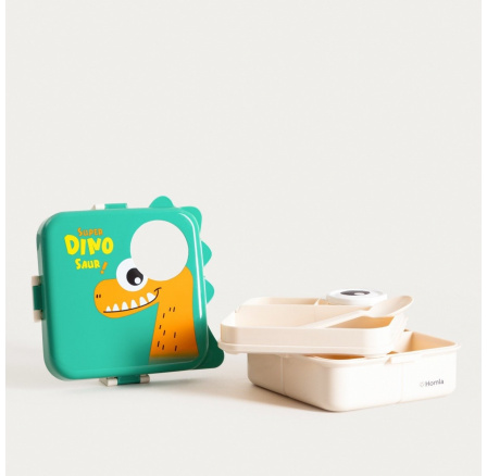 Lunchbox PETPACK modrý s dinosaurom 1590ml+70ml 750090