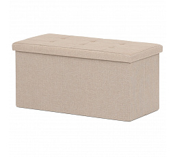 Stolička s úložným priestorom, krémová látka