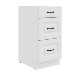 Dolná skrinka STILO - 40 D 3S BB, Biela/Biela