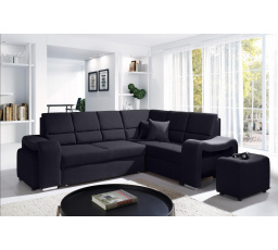 Rohová sedacia súprava Wiki P čierna