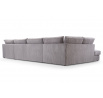 Rohová sedacia súprava v tvare U Carny sivá