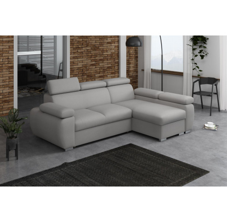 Rohová sedacia súprava Bodie pravá svetlosivá