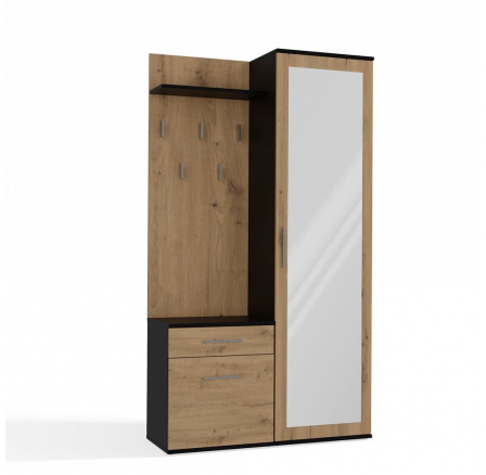 Predsieňová zostava Topaz, antracit/dub artisan