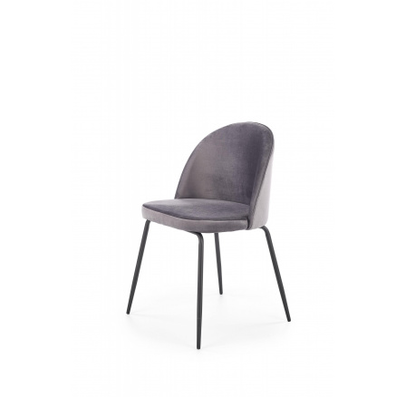 Jedálenská stolička K314, sivý zamat