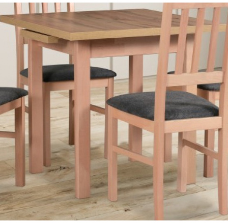 MAXMILIÁN 7- jedálenský stôl (MAX 7) dub lamino wotan / prírodné bukové nohy - kolekcia "DRE" (K150-Z)