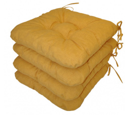 UNI vankúš na sedenie žltý - sada 4 kusov