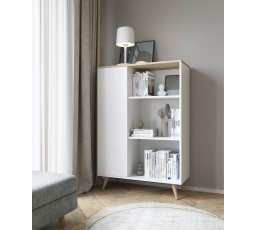 Regál FONZI 90x40 Biely+Sonoma