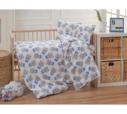 Bavlnené detské obliečky do malej postieľky 90x135, 45x60 cm Medvedík zipsový uzáver