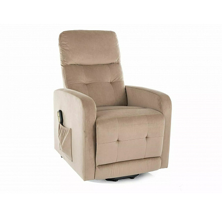 Polohovateľné kreslo OTUS II Velvet, Béžový BLUVEL 28 Polohovateľné kreslo OTUS II Velvet, Béžový BLUVEL 28