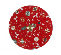 Červený otočný podnos na tortu 28 cm