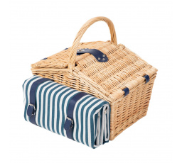 Piknikový kôš ORLANDO pre 4 osoby s podložkou s dvojitou klapkou 40x28x20 cm 889085
