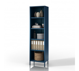 Knižnica MARIO, 500 x 1800 x 350 mm, Moderná: modrá