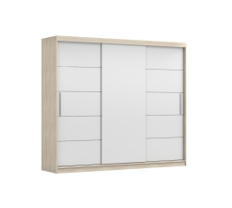 Šatníková skriňa ALBA, dub sonoma/biela