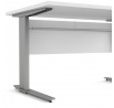 Písací stôl OFFICE 80400/382, Biela/Silver grey