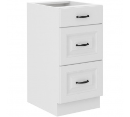 Kuchynská dolná skrinka STIPE 40 D 3S BB, Biela