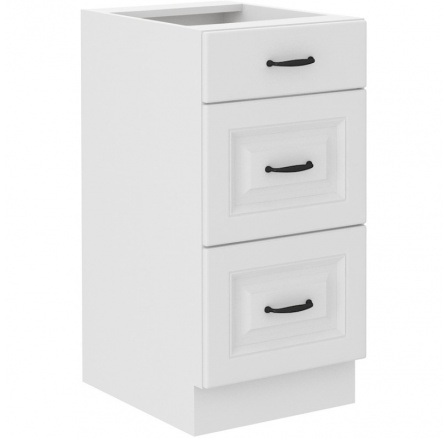 Kuchynská dolná skrinka STIPE 40 D 3S BB, Biela