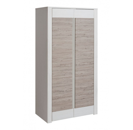 Šatní skriňa ALVO SZF2D, andersen biela borovica/andersen béžová Šatní skriňa ALVO SZF2D, andersen biela borovica/andersen béžová