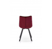 Jedálenská stolička K332 VELVET, Bordó Bluvel 59/Čierna