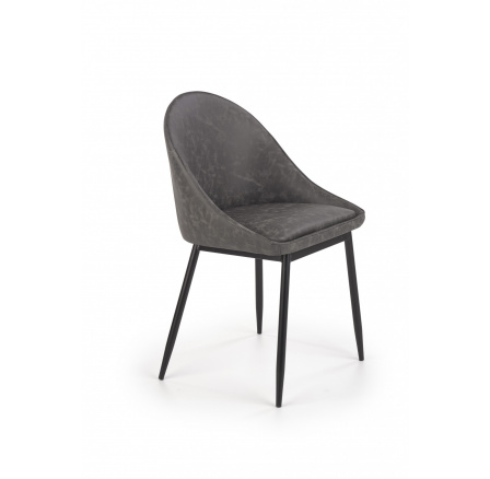 Jedálenská stolička K406, sivá