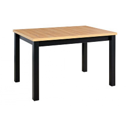 MAXMILIÁN 5 (MAX 5) - rozkladací jedálenský stôl - laminátová doska dub grandson/nohy, čierna podnož - kolekcia "DRE" (K150-E)