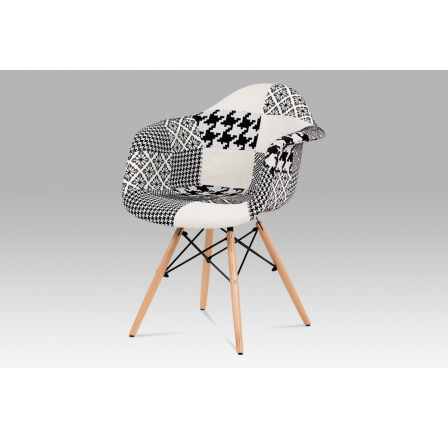 Jedálenská stolička, patchwork / masívny buk