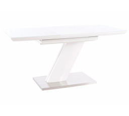 Jedálenský stôl TORONTO, biely matný - 120(160)x80