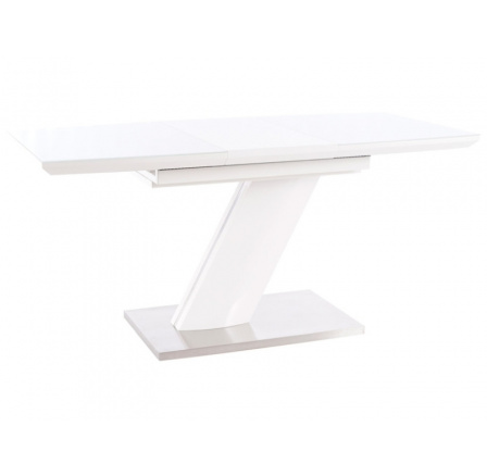 Jedálenský stôl TORONTO, biely matný - 120(160)x80