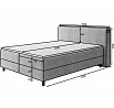 Čalúnená posteľ - boxspring CORTIKO 140x200, Modullo 40