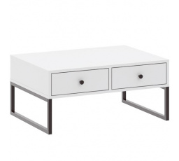 Konferenčný stolík LINEA 2S, Biela/Čierna