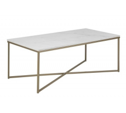 Konferenčný stolík Alisma obdĺžnikový Brass/Mar able