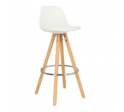 Biela barová stolička Nord