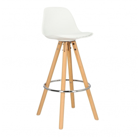 Biela barová stolička Nord