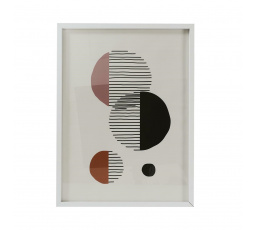 Obraz Art-deco 60x45cm biely rám