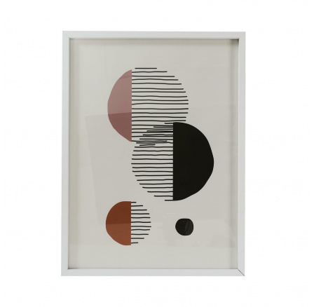 Obraz Art-deco 60x45cm biely rám