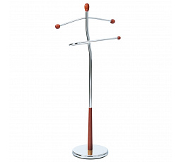 Nemý sluha, výška 118 cm, masívne kaučukové drevo, hnedé morenie, kovový chróm, nos. 5 kg