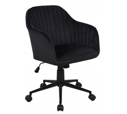 Otočná stolička velvet čierna FB1-FX