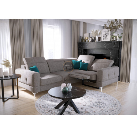 Rohová sedacia súprava MALIBU, relax s funkciou spania 185x250 cm - sivá, pravá Rohová sedacia súprava MALIBU, relax s funkciou spania 185x250 cm - sivá, pravá