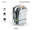 Multifunkčný vákuový batoh Chairs Backpack Air, sivý